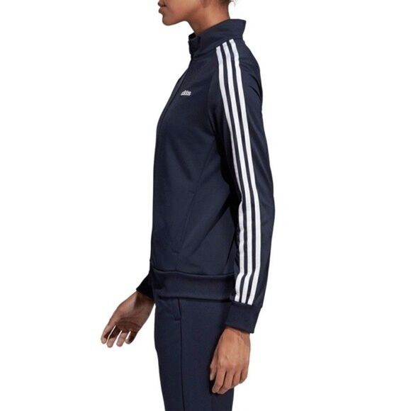 New! ADIDAS Essential Women's 3-Stripe Tricot Track Active Workout Jacket Medium - Picture 2 of 4